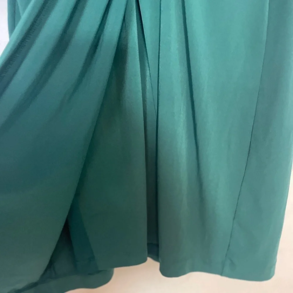 Pixley Emerald Green Twist Front Long Sleeve Dress Size Small